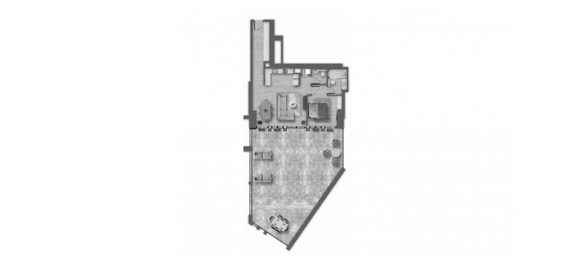 Plano del apartamento «B», 1 dormitorio en AHAD RESIDENCES