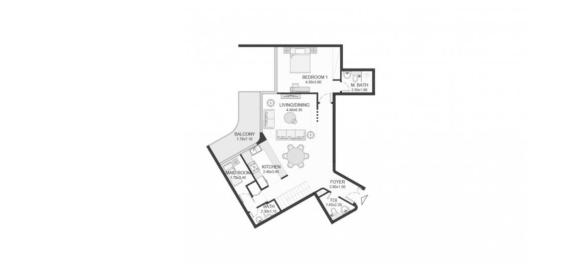 Plano del apartamento «204SQM», 3 dormitorios en TRIA