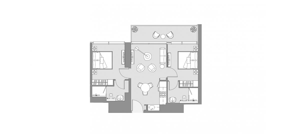 Plano del apartamento «78 SQ.M 2 BEDROOM TYPE A», 2 dormitorios en THE EDGE