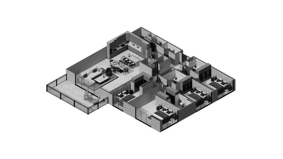 Plano del apartamento «4 BR Type 4A 242SQM», 4 dormitorios en GOLF VIEWS
