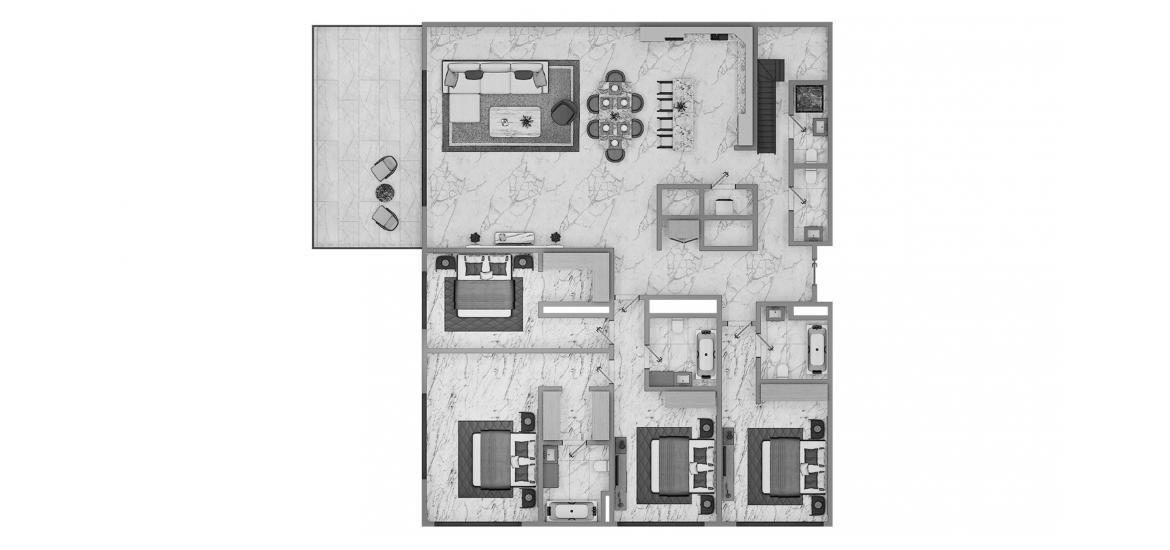 Plano del apartamento «4 BR Type 4A 242SQM», 4 dormitorios en GOLF VIEWS