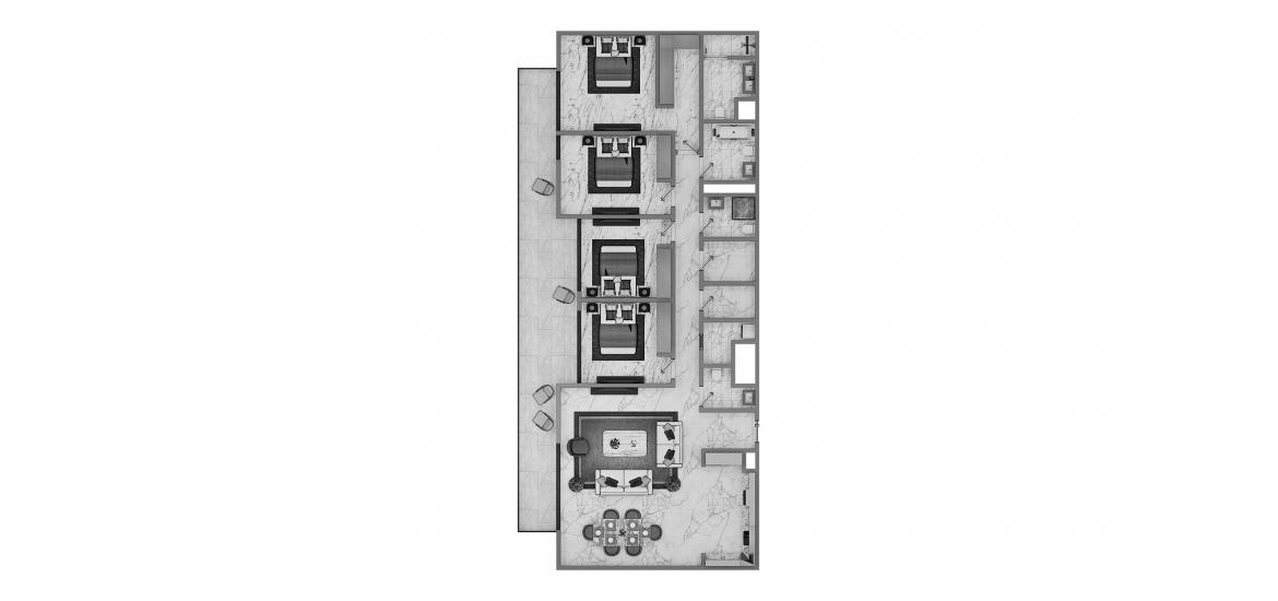 Apartment floor plan «4 BR 223SQM», 4 bedrooms in EMAAR GOLF HEIGHTS