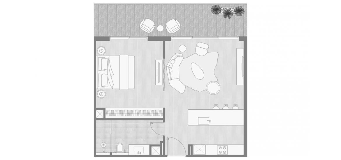 Plan d'étage de l'appartement «LOFT TYPE A», 1 chambre à coucher à KEMPINSKI RESIDENCES THE CREEK