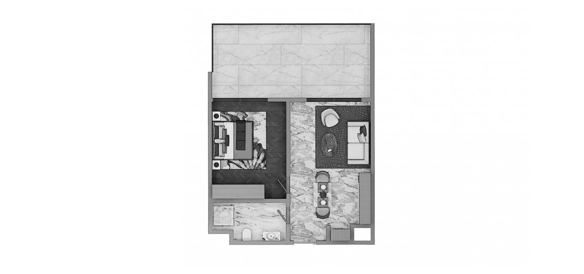 Plan d'étage de l'appartement «1BR 45SQM», 1 chambre à coucher à ZADA TOWER
