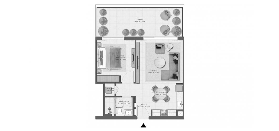 Plan d'étage de l'appartement «GOLF GRAND APARTMENTS 1 BEDROOM TYPE 5A 81 SQ.M.», 1 chambre à coucher à GOLF GRAND APARTMENTS