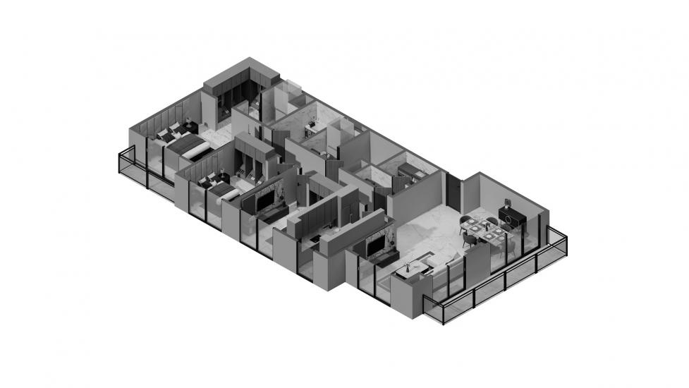 Plan d'étage de l'appartement «3BR Type 3A 143SQM», 3 chambres à GOLF VIEWS