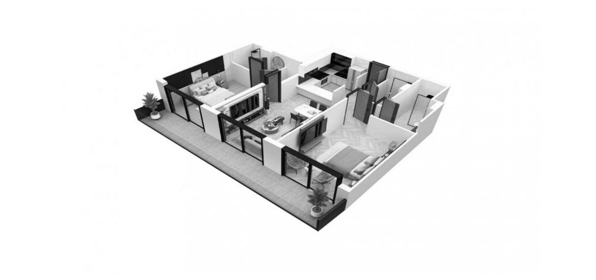 Apartment floor plan «78sqm», 2 bedrooms in GARDENIA LIVINGS